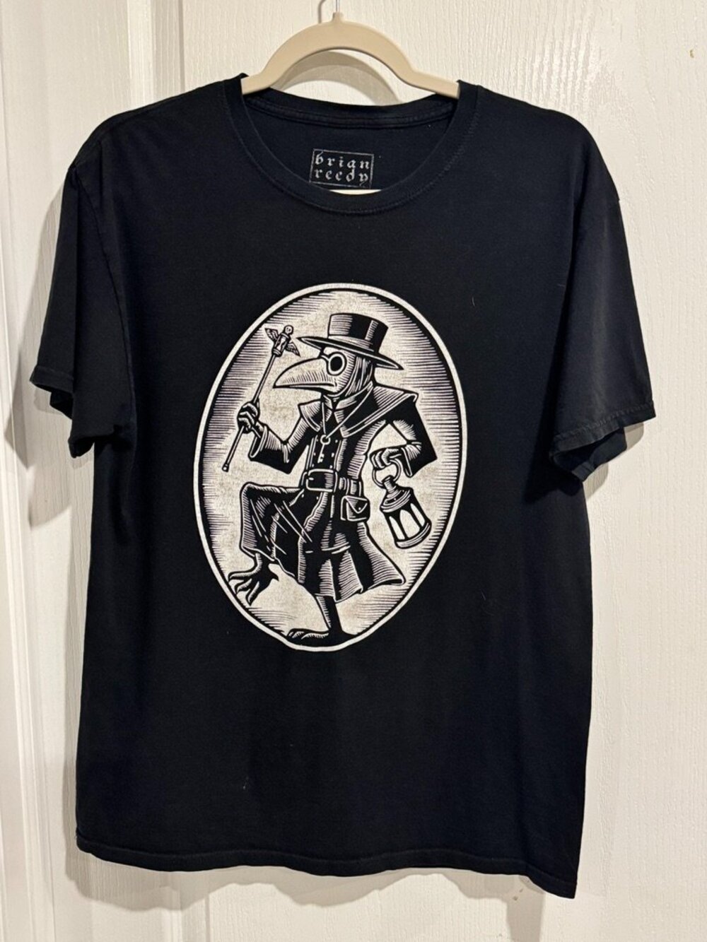 Brian Reedy Plague Doctor Woodcut Graphic Shirt - Mens Medium